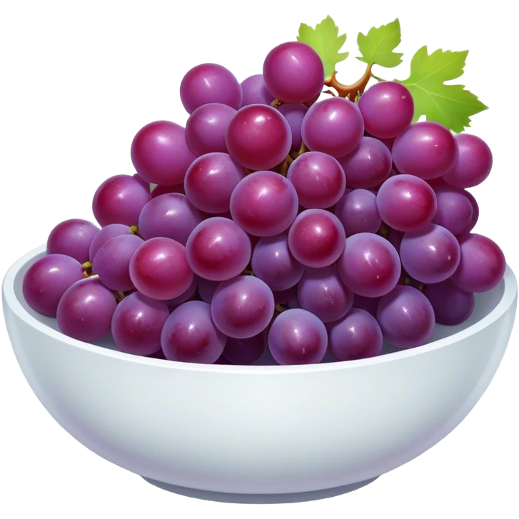 Grapes in a bowl with suger coating on it emoji