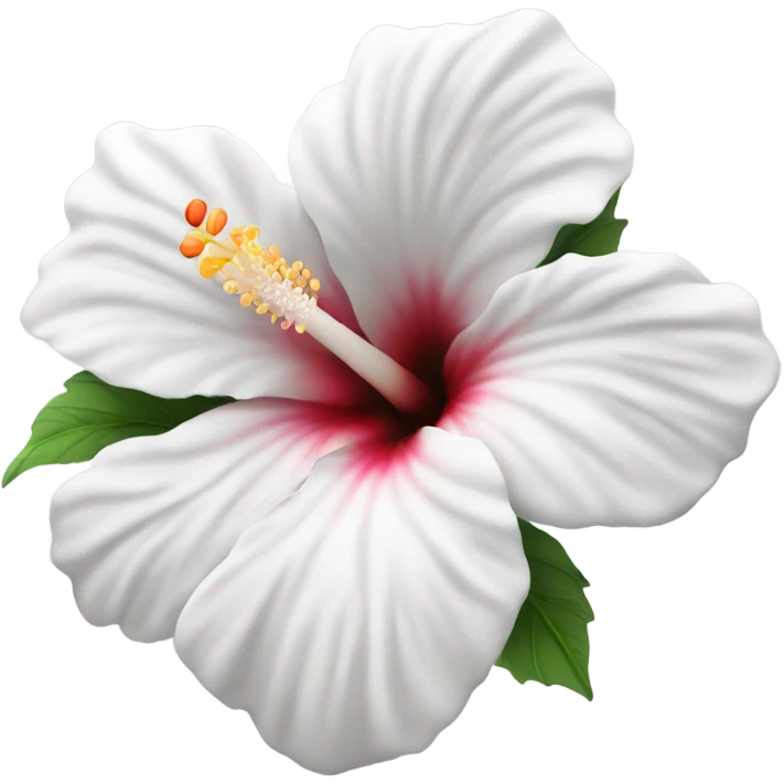 white hibiscus flower emoji