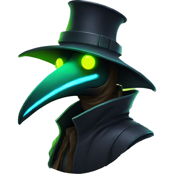 plague doctor with neon elements emoji
