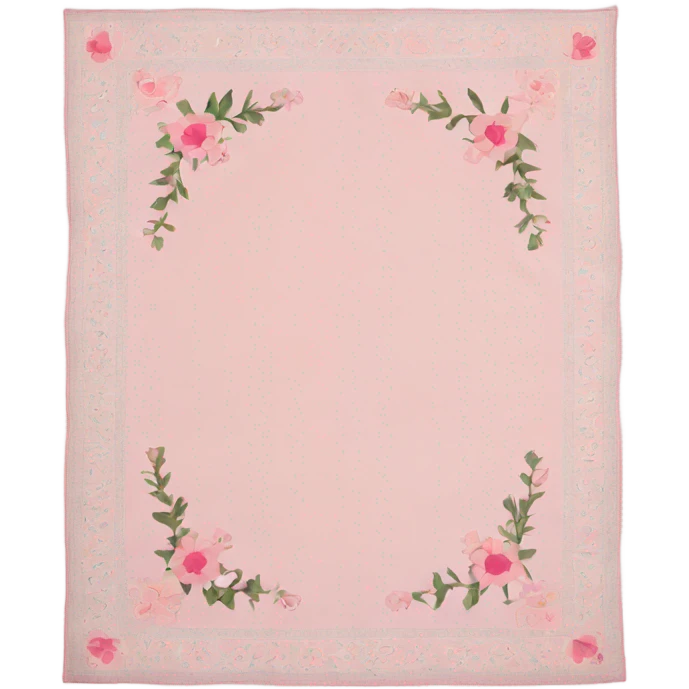 light pink muslim prayer mat with pink flowers  emoji