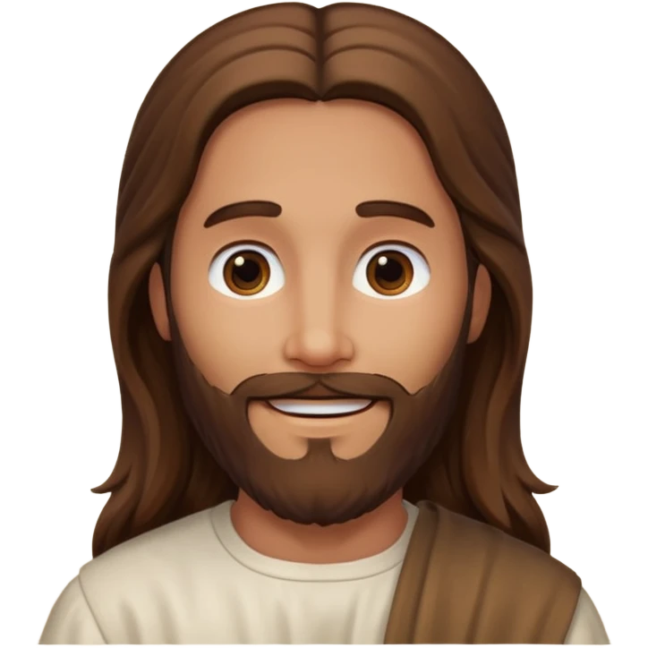 iPhone screen with Jesus as the wallpaper emoji