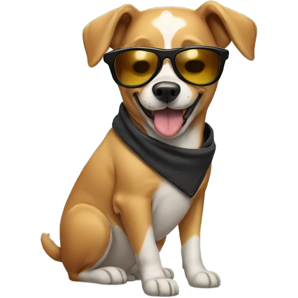 Dog wearing sunglasses emoji
