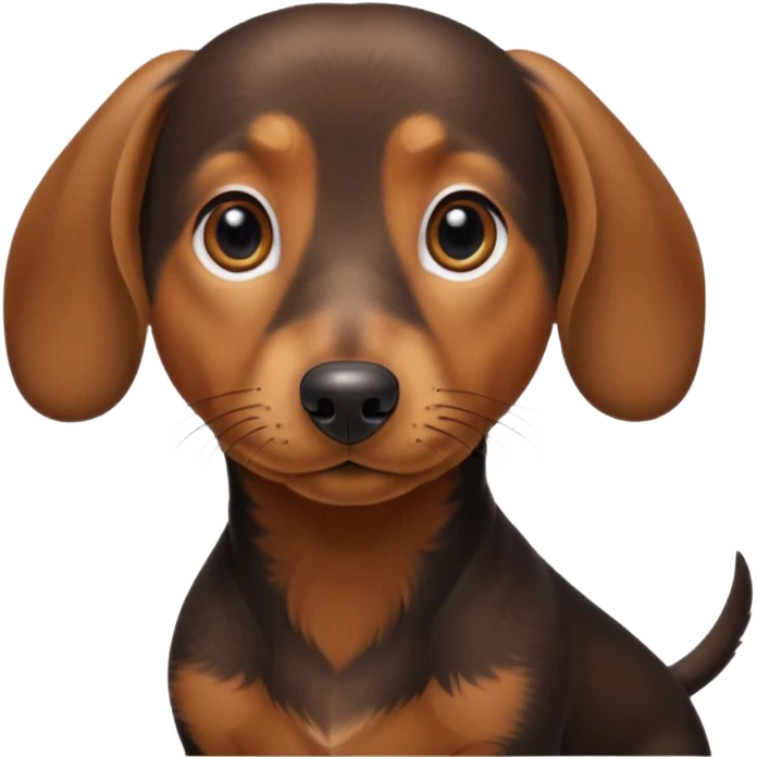 dachshund facing forwards, head and shoulders emoji