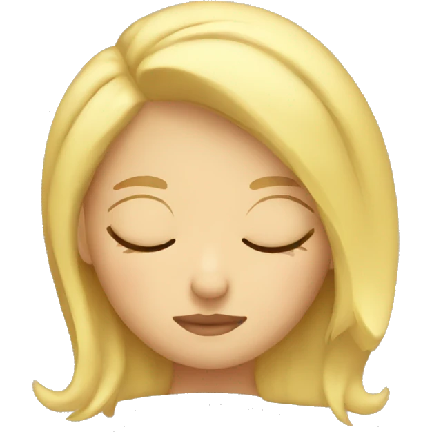 Sleeping blonde Girl emoji