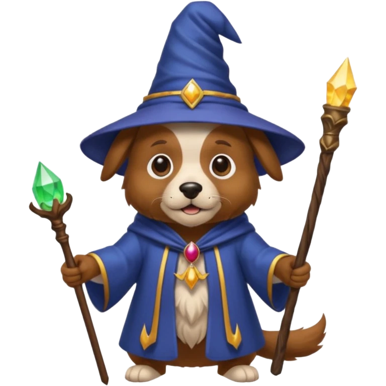 Dog wizard emoji