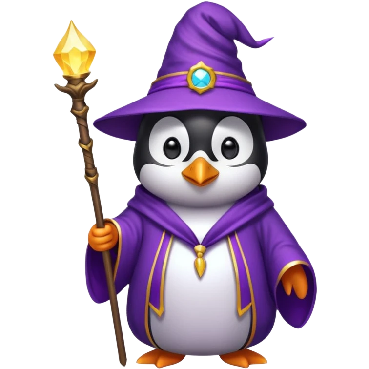 Penguin Wizard emoji