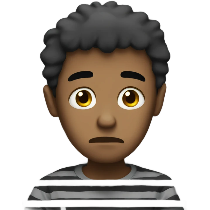 Sad in jail emoji