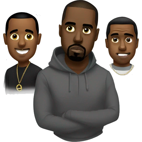 Kanye west with diddy  emoji