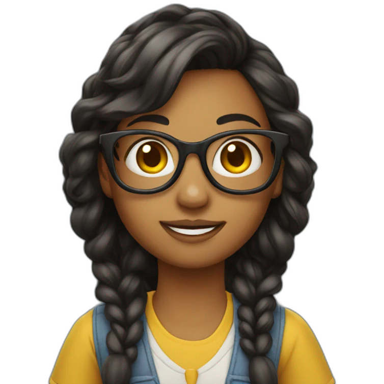 nerd girl emoji