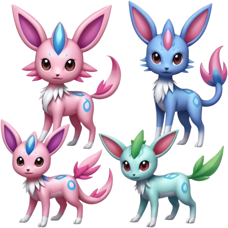 Sylveon-Palkia-Dialga-Shaymin-Meloetta-Celebi-Espeon-fusion-animal-Fakémon-creature  emoji