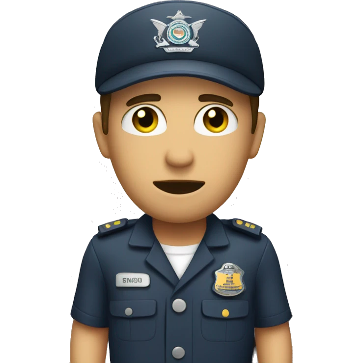 Customs officer searching a trailer emoji