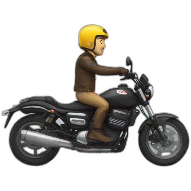 Chat sur moto emoji