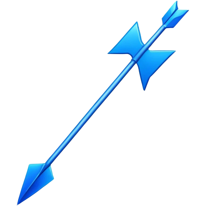 an arrow thats a deep blUE emoji