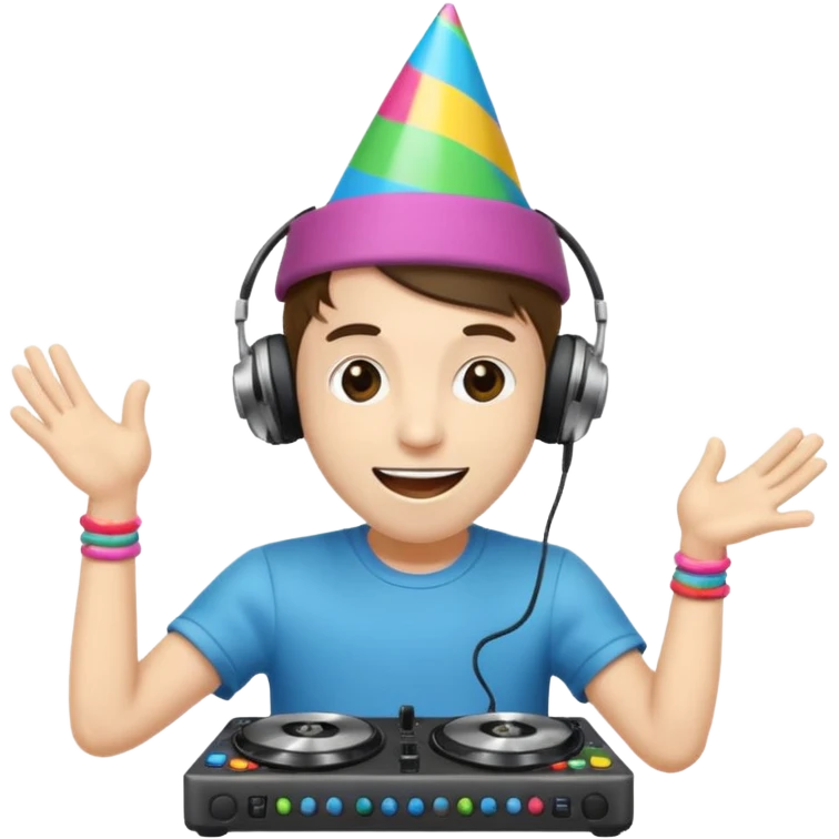 DJs playing Music emoji