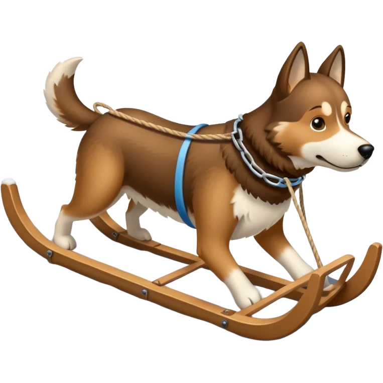 Dog sled emoji