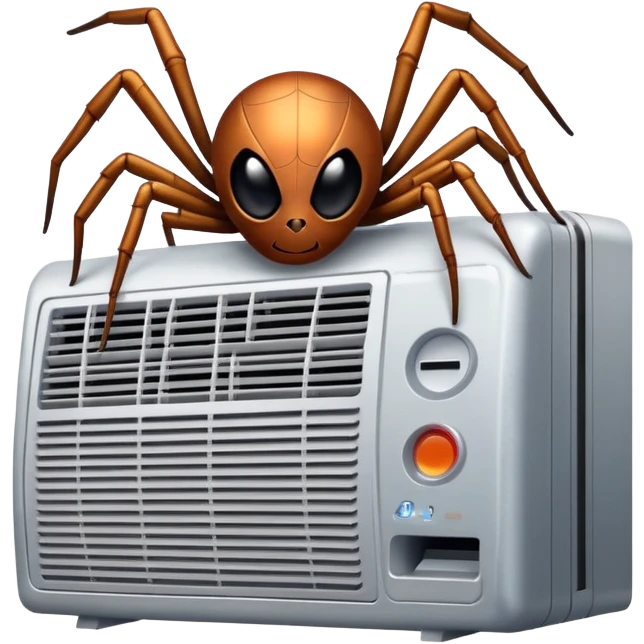 Spider crawling on an air conditioner AC emoji
