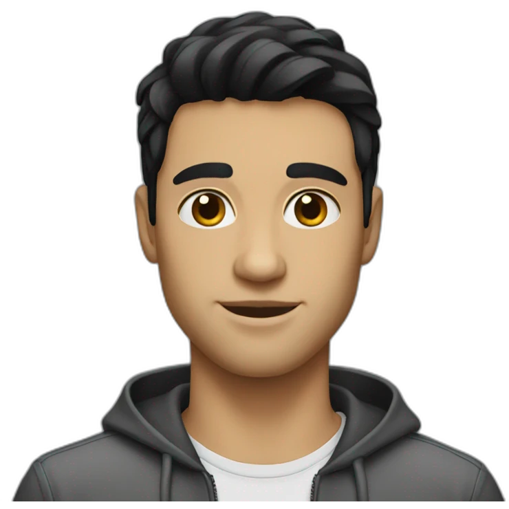 brazilian-white-guy-straight-black-hair emoji