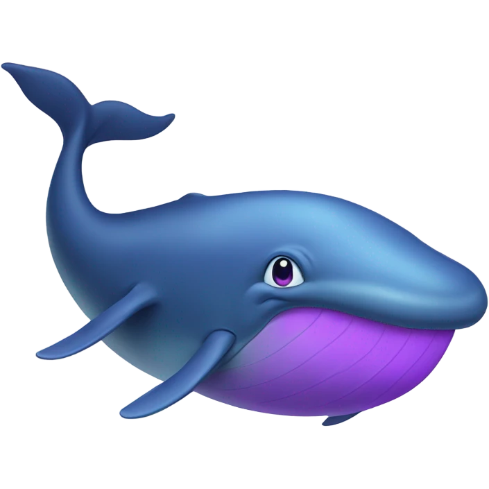 Blue whale purple, open mouth emoji