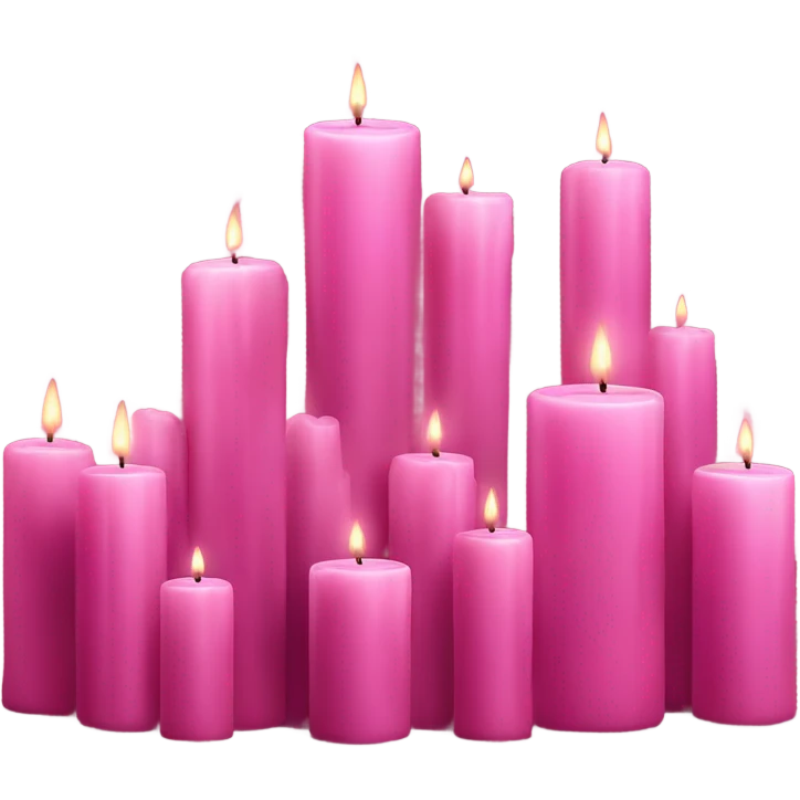Pink candles emoji