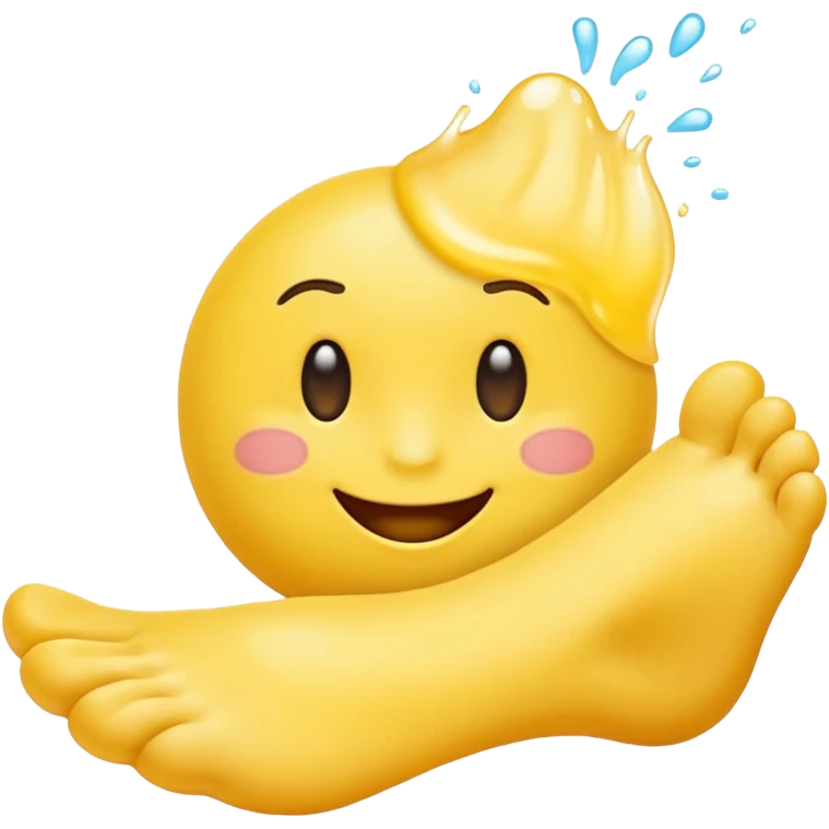 yellow emoji smelling foot emoji