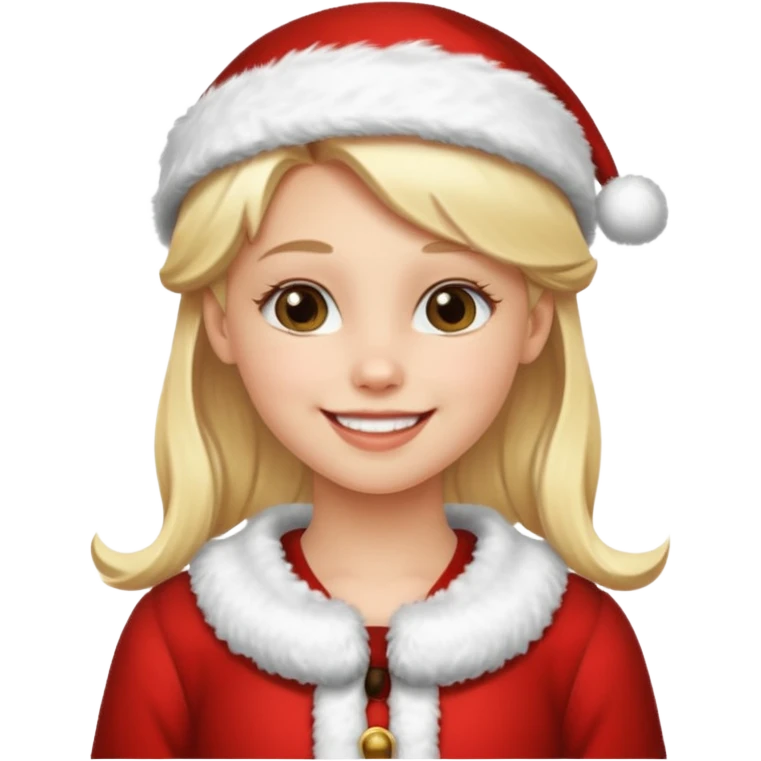 Blondie girl santa clauss emoji