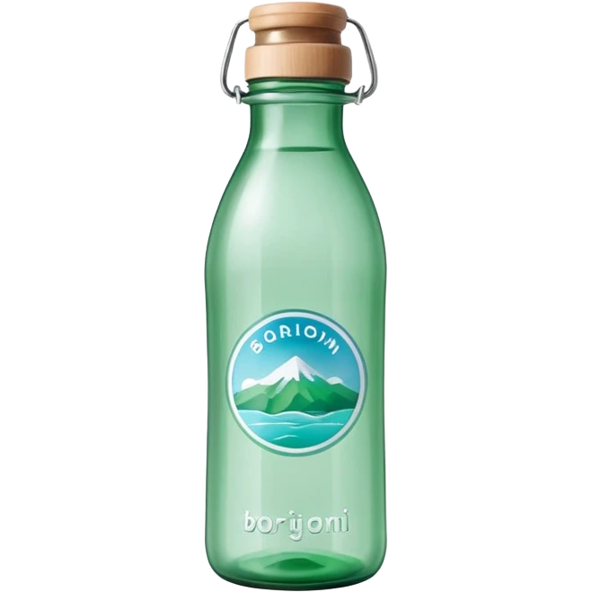Borjomi water bottle emoji with label emoji
