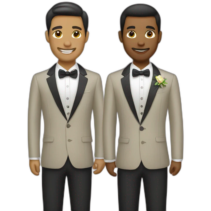 gay grooms light venezuelan and white american emoji