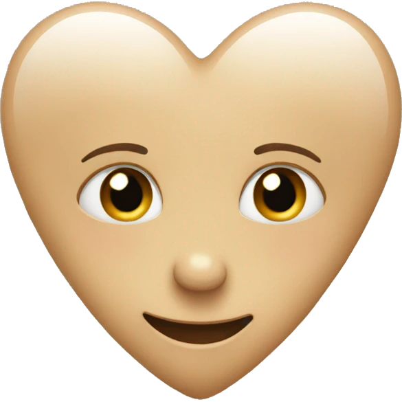 Biege heart  emoji