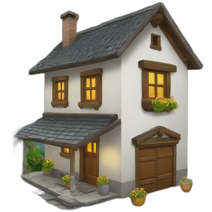 Chat sur maison emoji