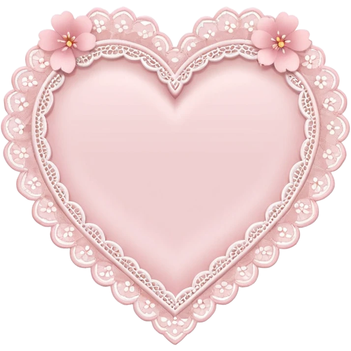 sakura heart with a lace border emoji