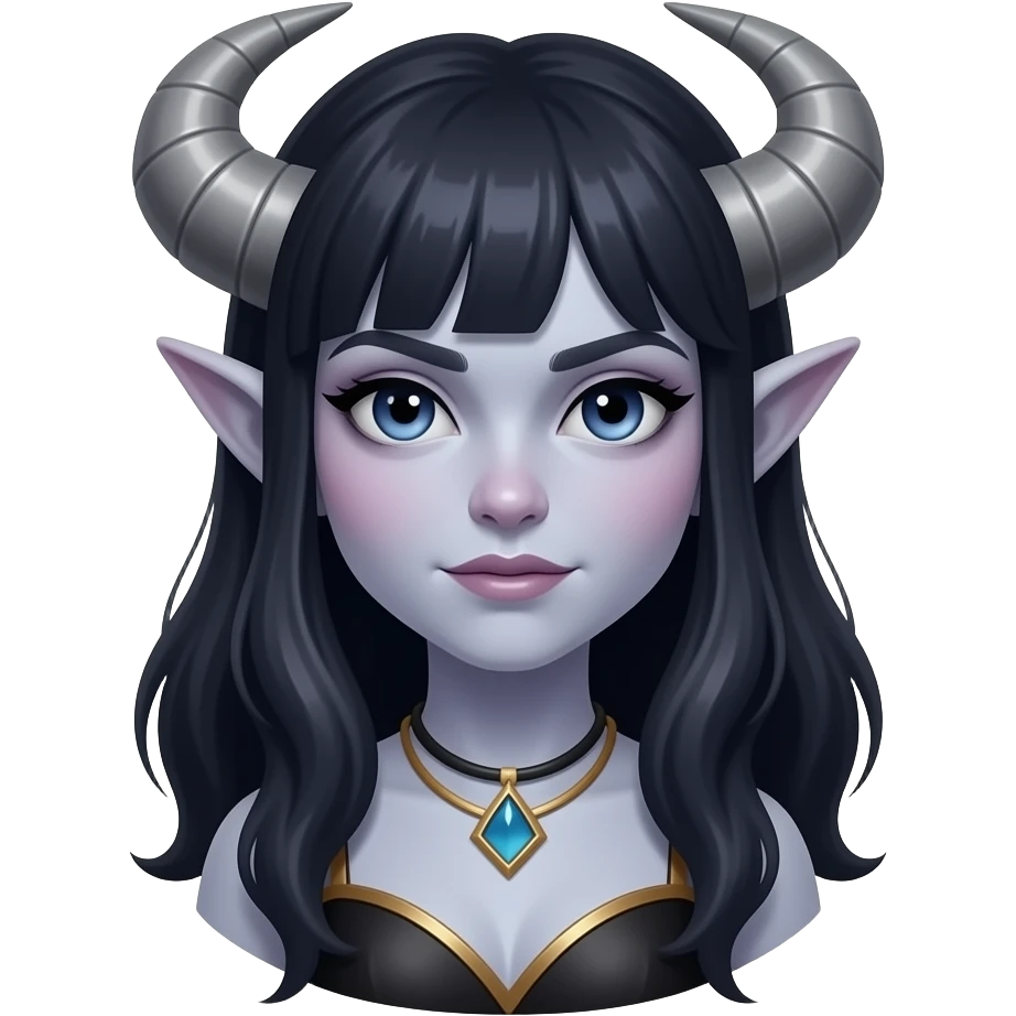 Drow wizard dnd look female emoji