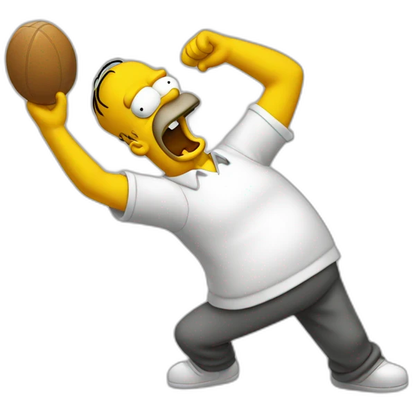 homer faisant un dab emoji