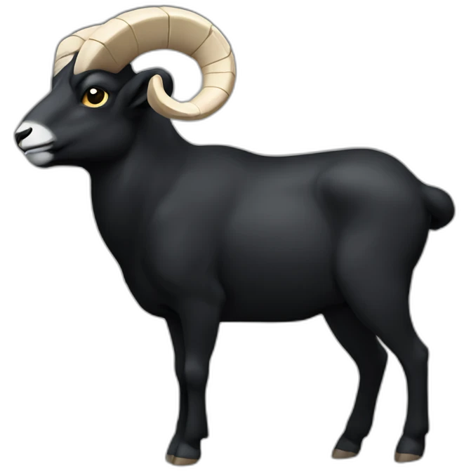 Black ram emoji