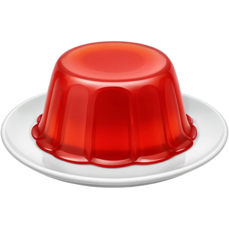 classic red jello unmolded on white plate emoji