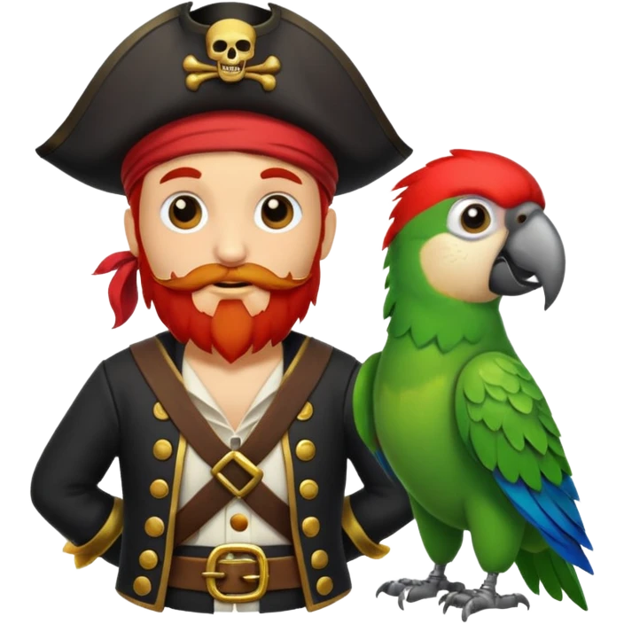 pirate and parrot emoji