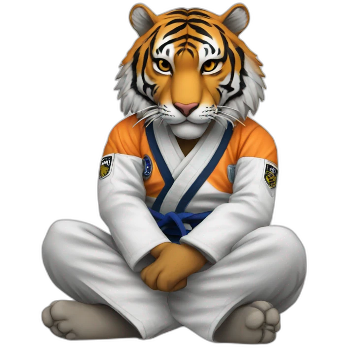 BJJ seated guard  Tiger  emoji