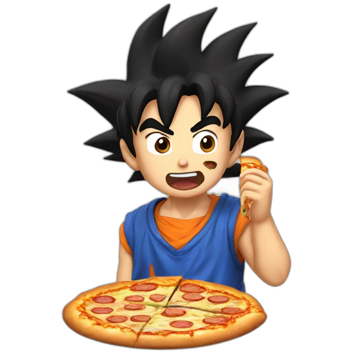 Goku eating pizza  emoji