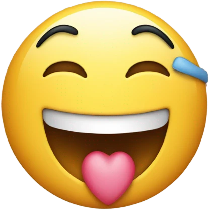 Emoji with heart eyes and Laughing with one hand over the mout emoji