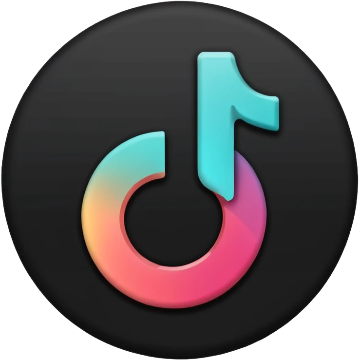 Tiktok logo without background black color emoji