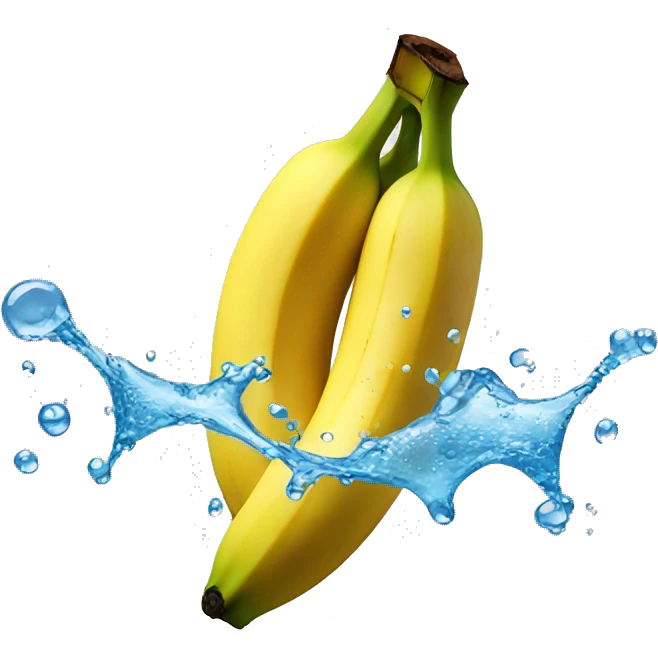 A banana comined with the water drips emoji