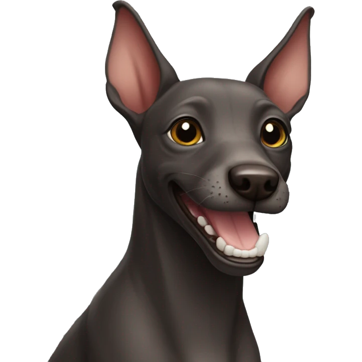 a xoloitzcuintle smiling emoji