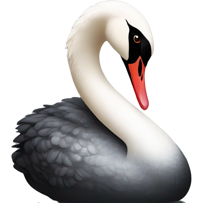 Black swan animal emoji