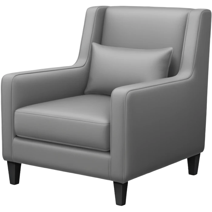 modern armchair in corner of hotel room (showing isometric corner of room) emoji
