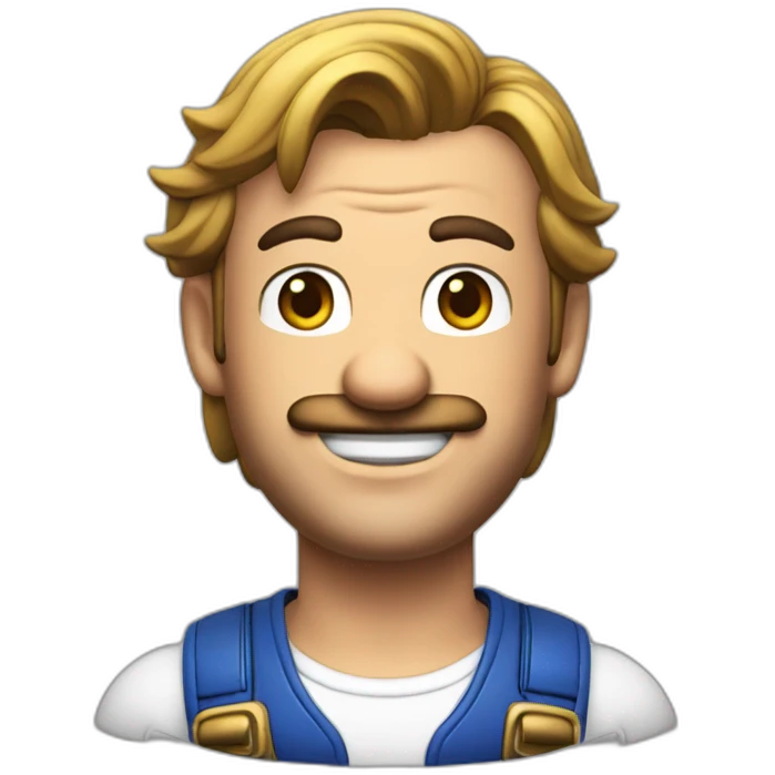 mario dans une bugatti chiron emoji