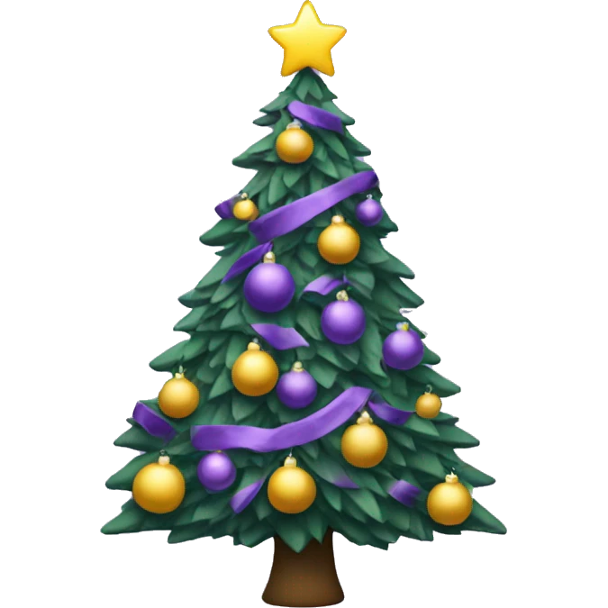 Purple Christmas tree emoji