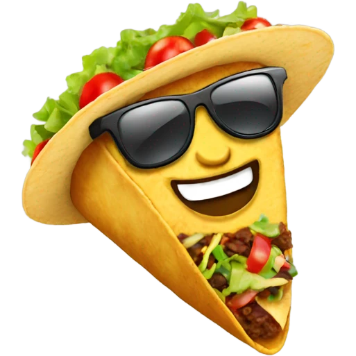 Taco with sunglasses emoji