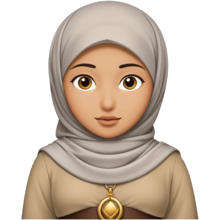 arab GIRL with hijab half body to belt emoji