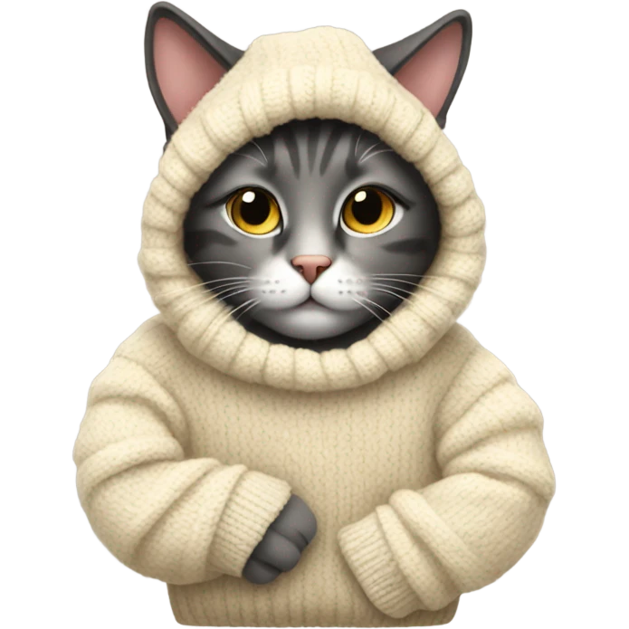 Cat with  sweater emoji