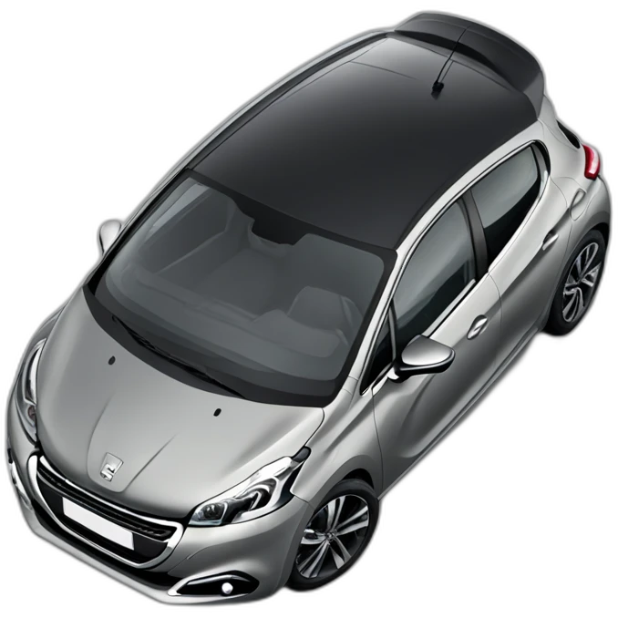 Peugeot 208 gray rocket emoji