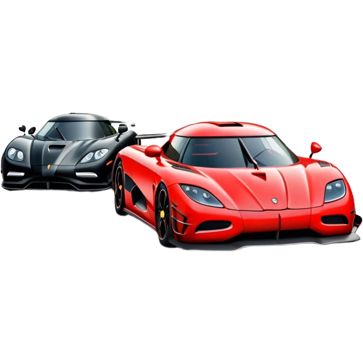 Prepare 10 different video frames of 3 Koenigsegg cars in 3 different colors on the street. emoji